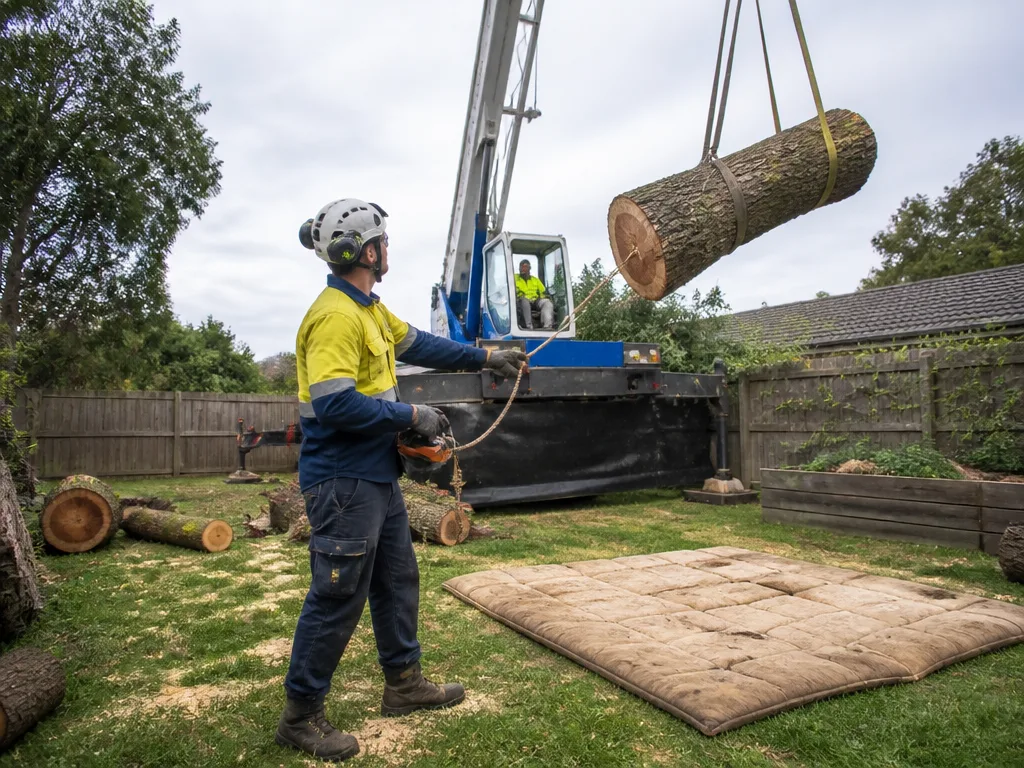 Crane-Assisted Tree Removal